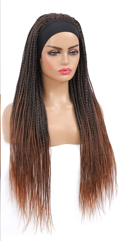 Ice Silk Hair With Turban Wig Three-strand